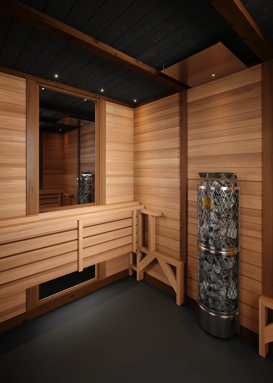 Chillfire Back 40 Modern L sauna, view 6