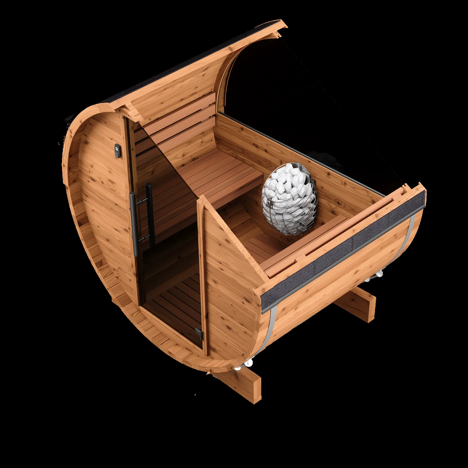 Chillfire Little Buffalo Black 2 Window sauna, layout drawing 1