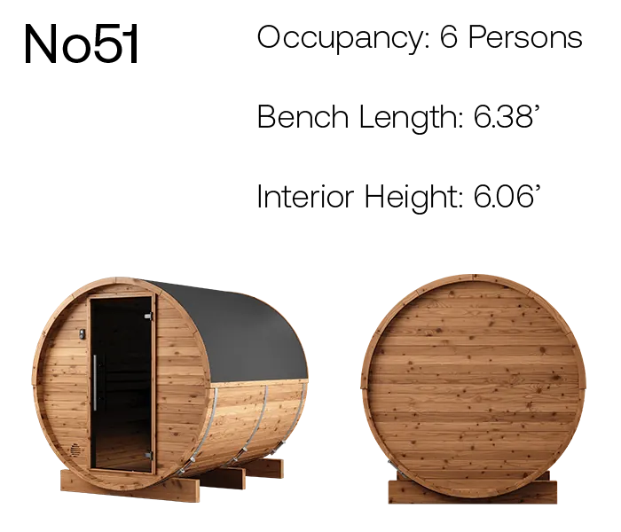 Chillfire Little Buffalo 6 sauna, layout drawing 1