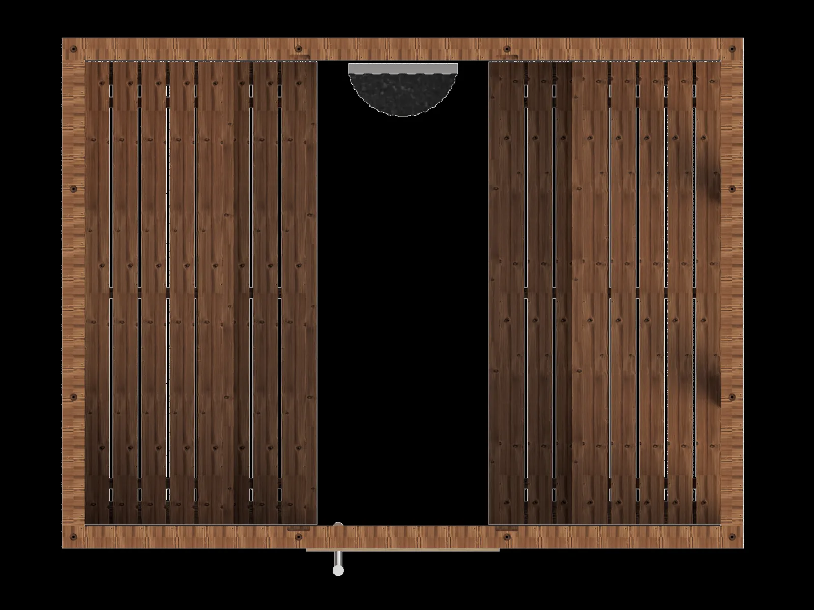 Chillfire Back 40 Traditional L sauna, layout drawing 2
