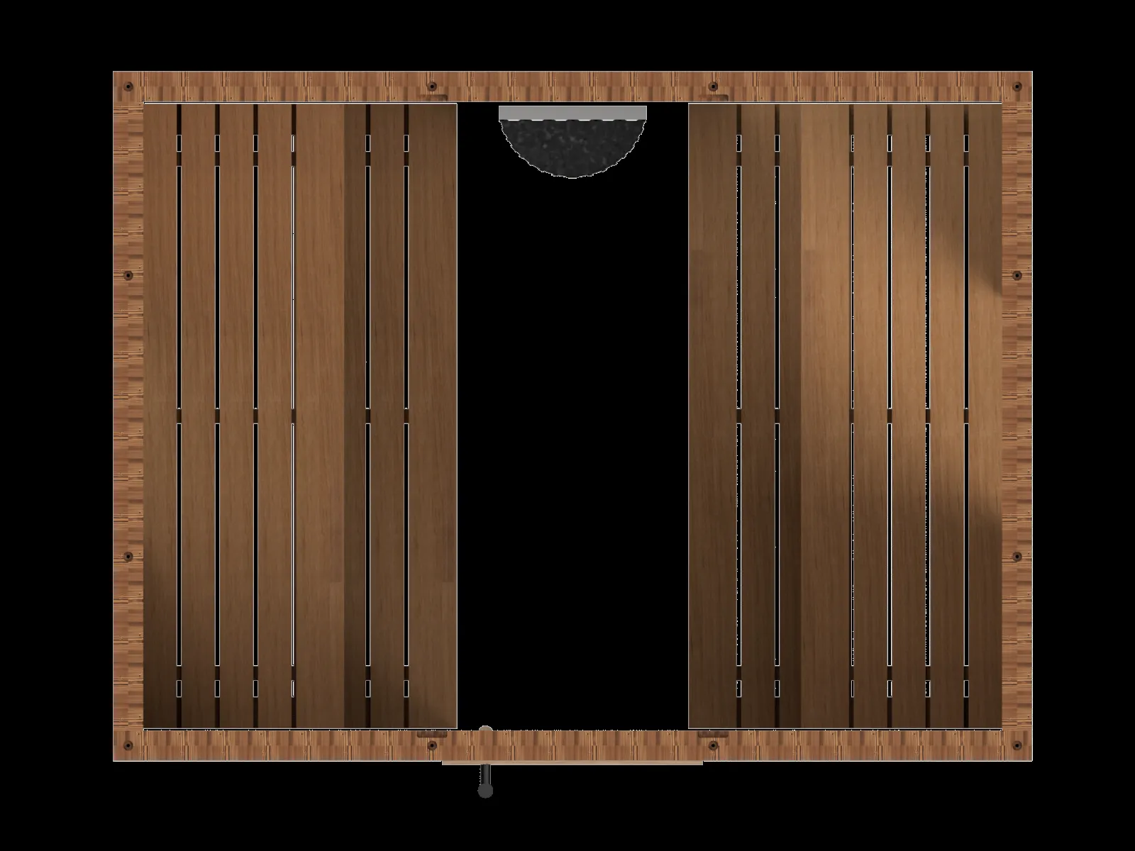 Chillfire Back 40 Modern L sauna, layout drawing 3